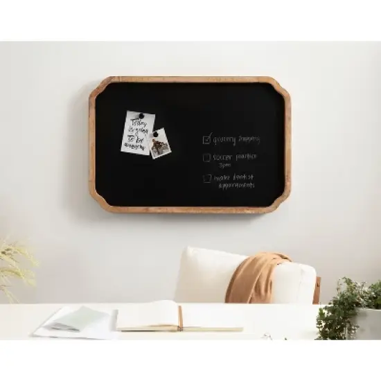 Kate & Laurel All Things Decor 20"X30" Marston Wood Framed Chalkboard Brown image {6}