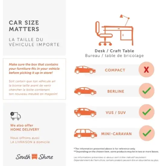 Axess Desk with Keyboard Tray - South Shore image {7}