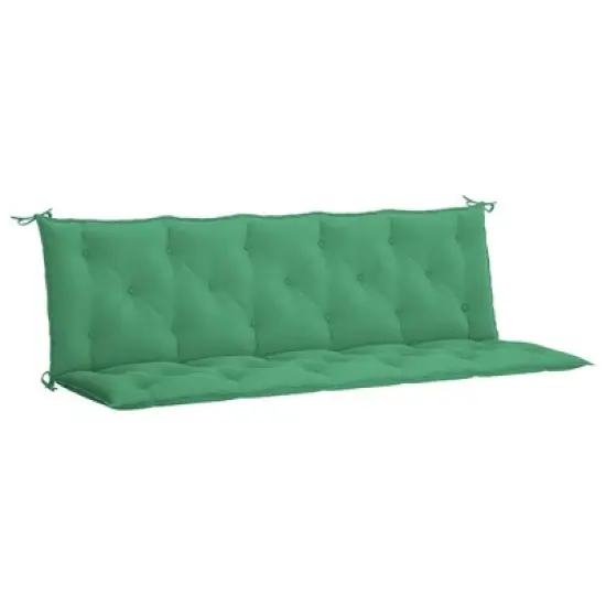 vidaXL Bench Cushion Water Repellent Outdoor Seat Cushion Pad Oxford Fabric - Green 70.9" image {8}
