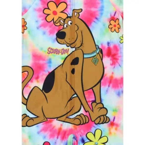 Scooby-Doo Toddler Girls' Tie-Dye Flower Union Suit Footless Sleep Pajama Multicolored image {1}