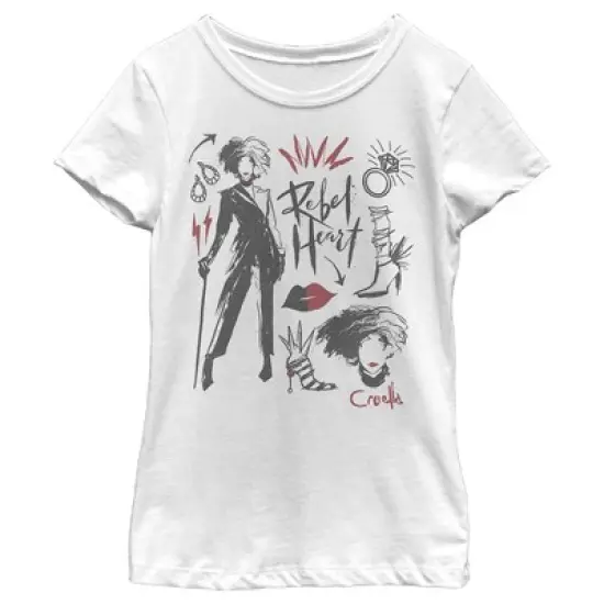 Girl's Cruella Fashion Drawings T-Shirt image {4}