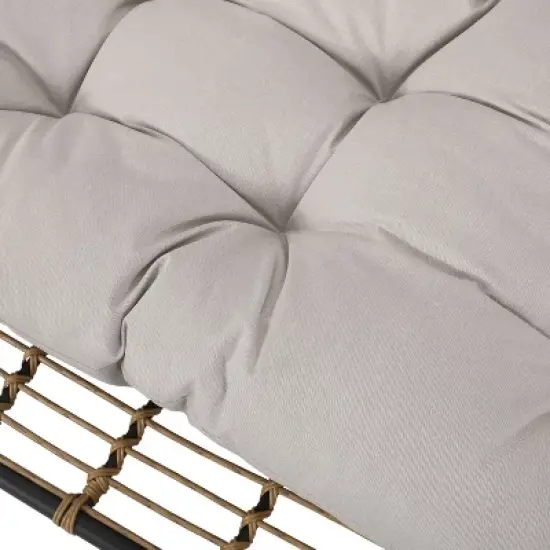 Christopher Knight Home Arruda Outdoor Wicker Porch Swing with Cushions image {6}