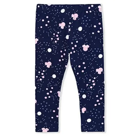 Disney Girl's 2-Pack Minnie Mouse Hooded Graphic Sweatshirt and Patterned Legging Pant Set for Kids image {2}