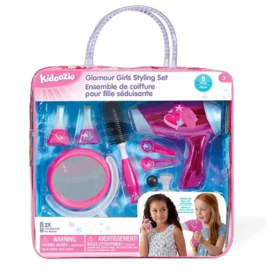 Kidoozie Glamour Girls Styling Set - Pretend Play Hair and Cosmetics Set for children ages 3 and above image {2}