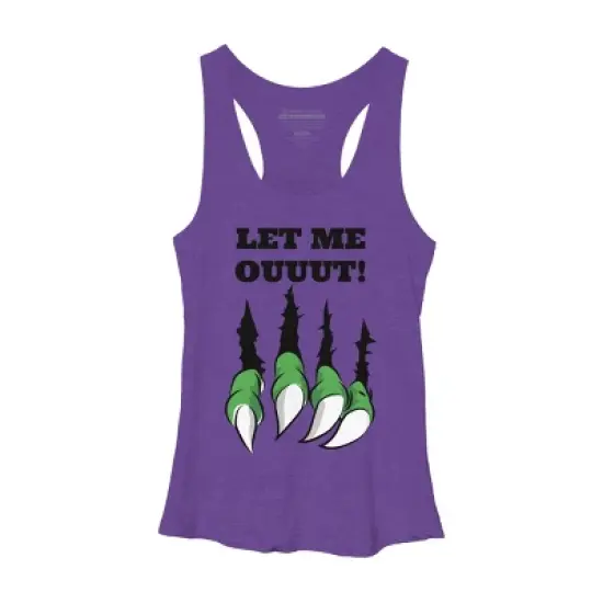 Women's Design By Humans Let the monster out halloween By ArtStyleAlice Racerback Tank Top image {6}