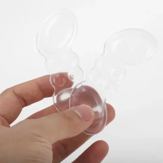 Unique Bargains Concealed Thick Shoes Heel Pads One Size Transparent 2 Pair image {4}