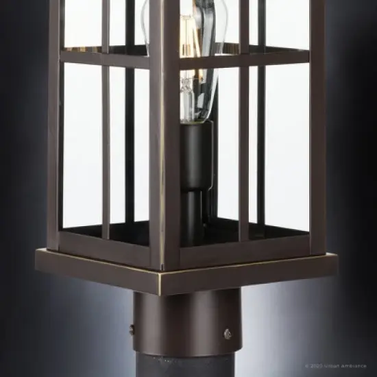 Urban Ambiance Luxury Transitional Outdoor Post Light 20.25''H x 7''W,  Olde Bronze Finish,  Anaheim Collection, UHP1293 image {5}