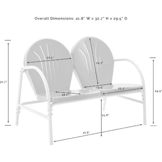 HomeStock Griffith Outdoor Metal Loveseat image {2}