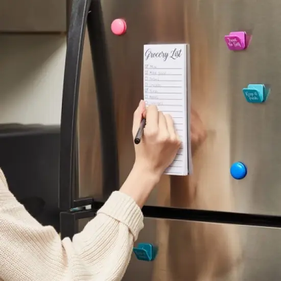 Paper Junkie 6-Pack Grocery List Magnet Pad for Fridge, To Do Planner, Things to Buy Shopping Notepad, 3 Designs, 3.5 x 9 In image {2}