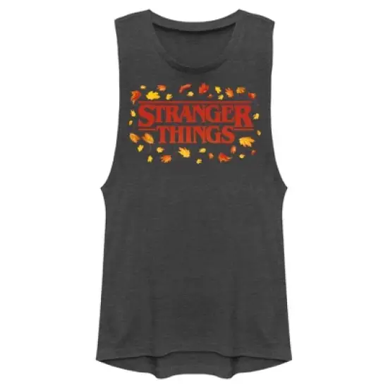 Junior's Stranger Things Autumn Logo Festival Muscle Tee image {3}