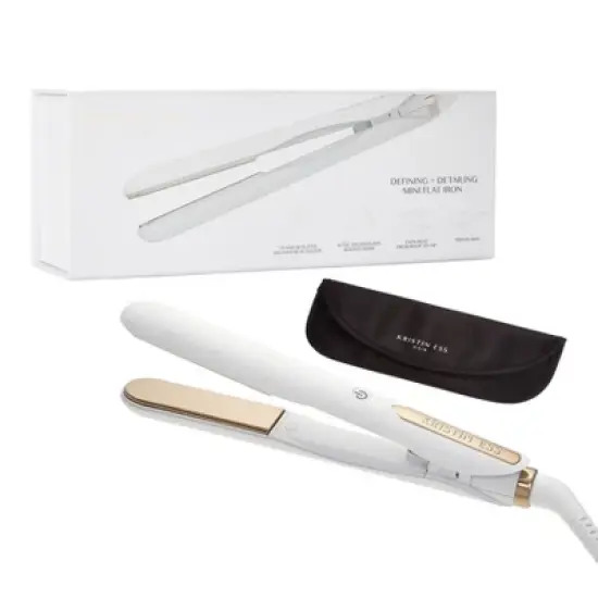 Kristin Ess Defining & Detailing Titanium Mini Flat Iron Hair Straightener - Travel Size image {2}