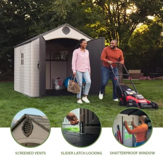 Lifetime 8 ft. x 10 ft. Outdoor Storage Shed (60371) image {2}