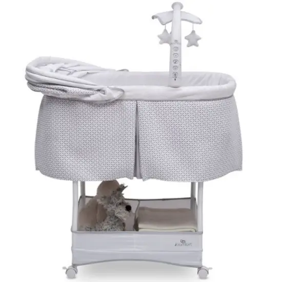 Delta Children Serta iComfort Hands-Free Auto-Glide Bedside Bassinet Portable Crib Features Silent Smooth Gliding Motion That Soothes Baby - Cameron image {3}