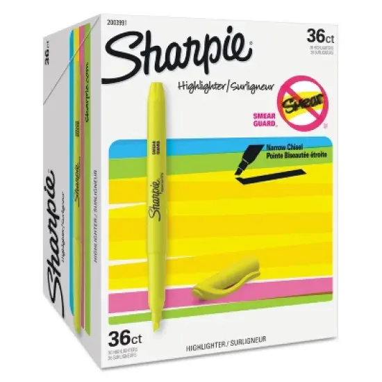 Sharpie Pocket Highlighters - Office Pack Chisel Tip Yellow 36 per pack 2003991 image {5}