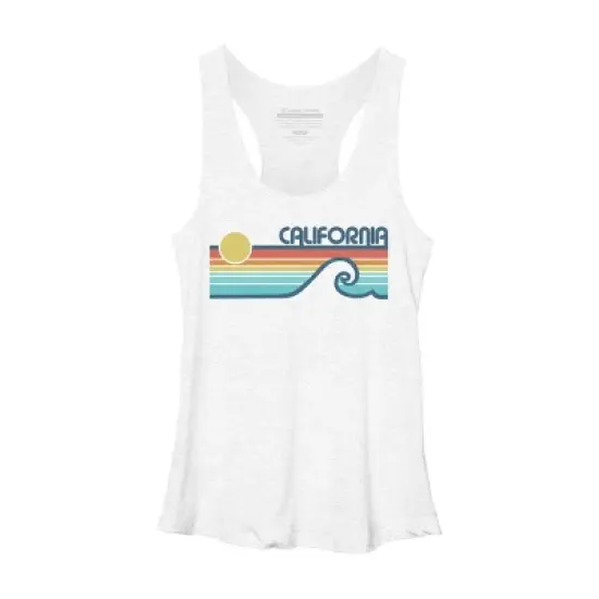 Women's Design By Humans California Retro Sunset By LuckyU Racerback Tank Top image {5}
