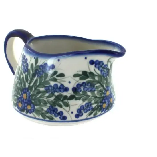 Blue Rose Polish Pottery 50A WR Unikat Gravy Boat image {3}