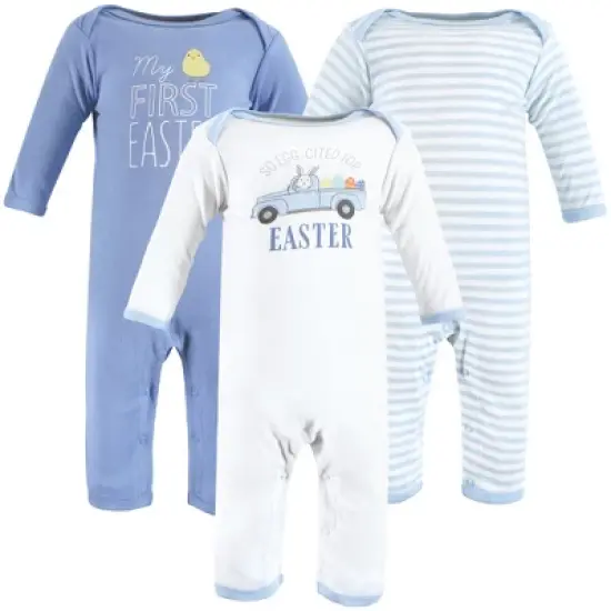 Hudson Baby Infant Boy Cotton Coveralls, Easter Truck image {5}