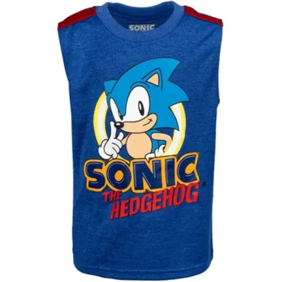 Sonic the Hedgehog Graphic T-Shirt Tank Top and Shorts 3 Piece Outfit Set image {3}