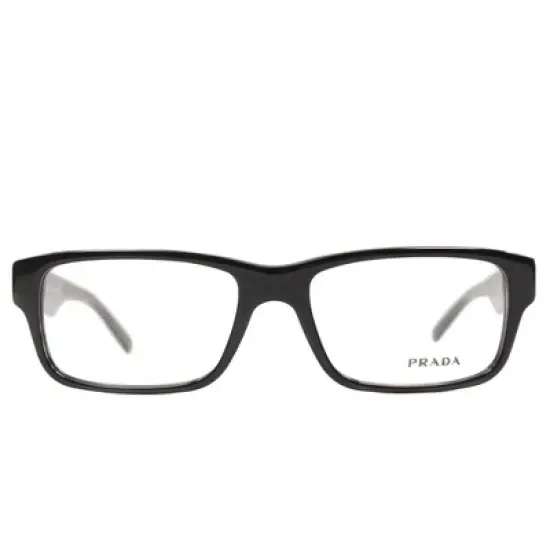 Prada PR16MV 1AB1O1 Unisex Rectangle Eyeglasses Black 55mm image {1}