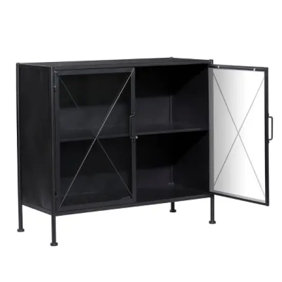 Industrial Metal Cabinet Black - Olivia & May image {6}