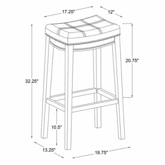 Set of 2 Claridge Barstools - Linon image {12}