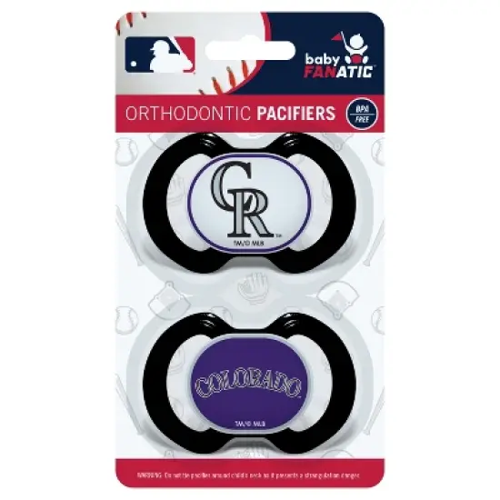BabyFanatic Officially Licensed Unisex Pacifier 2-Pack - MLB Colorado Rockies image {2}