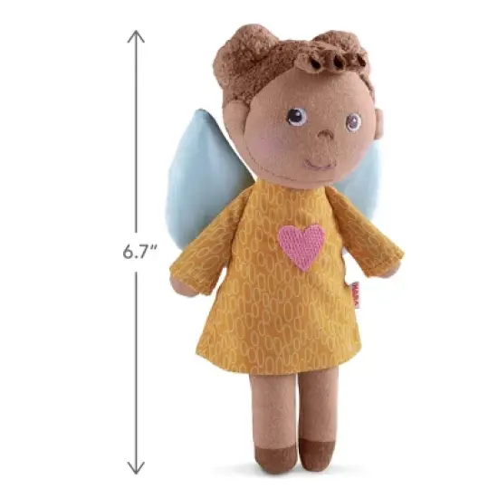 HABA Guardian Angel Mini Doll Nora - Tiny 6" Doll with Brown Skin and Angel Wings image {2}