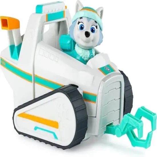 Paw Patrol, Everest&rsquo;s Snow Plow Vehicle with Collectible Figure image {3}