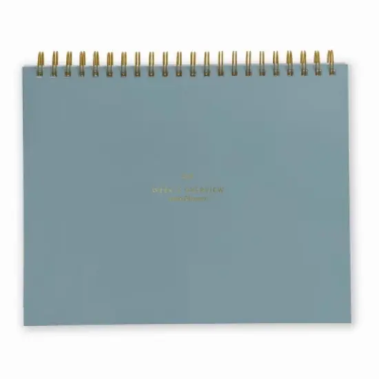 Ramona & Ruth 7"x8.5" 2026 Weekly Overview Planner Top Spiral Steel Blue image {4}