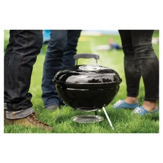 Weber 14" 10020 Portable Grill: Smokey Joe Outdoor BBQ, Porcelain-Enamel Lid, Weather-Resistant image {3}