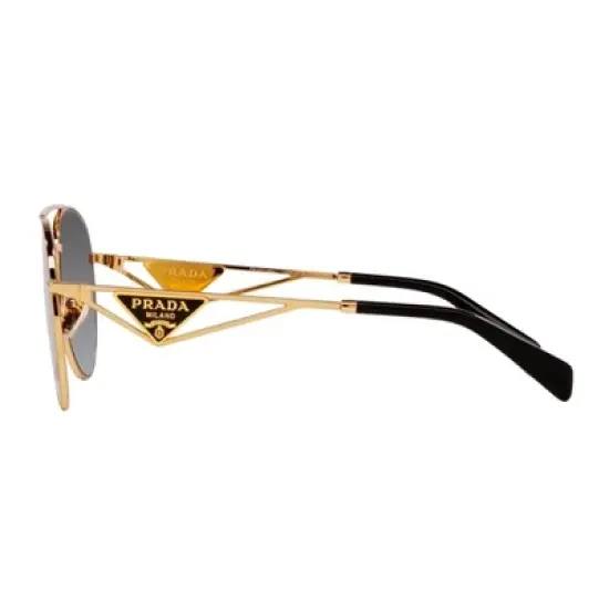 Prada PR 73ZS 5AK5W1 Womens Aviator Polarized Sunglasses Gold 58mm image {2}