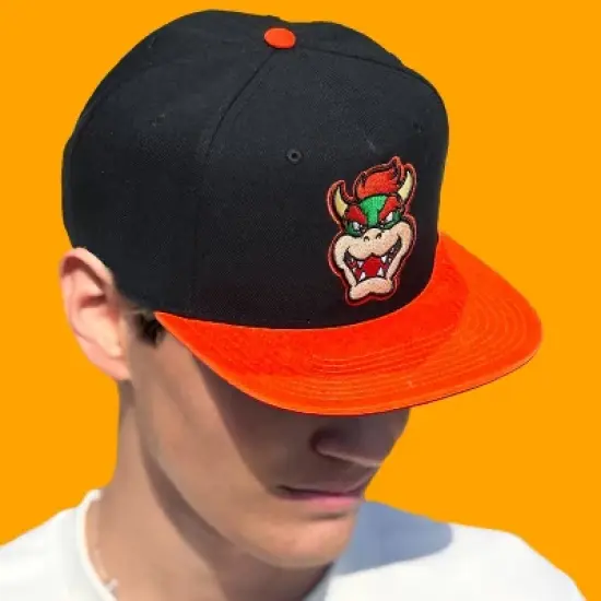 Nintendo Bowser Flatbill Snapback Hat image {3}
