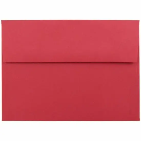 JAM PAPER #10 Business Colored Envelopes - 4 1/8 x 9 1/2 - Red Recycled - 100/Pack image {7}