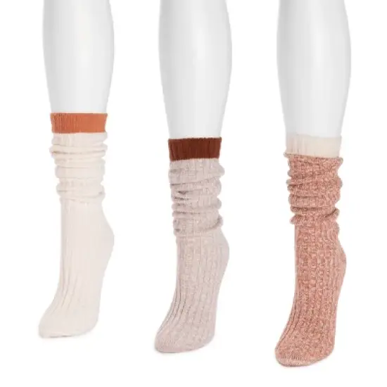 MUK LUKS Women's 3 Pair Pack Slouch Socks image {3}