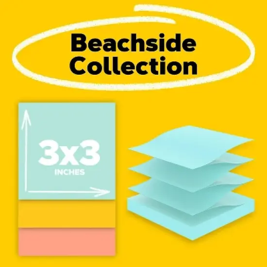 Post-it Original Pop-up Refill 3 x 3 Marseille Collection 18/Pack R33018APCP image {1}