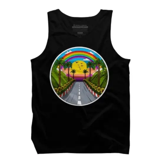 Men's Design By Humans Summer Road Trip By underheaven Tank Top image {2}