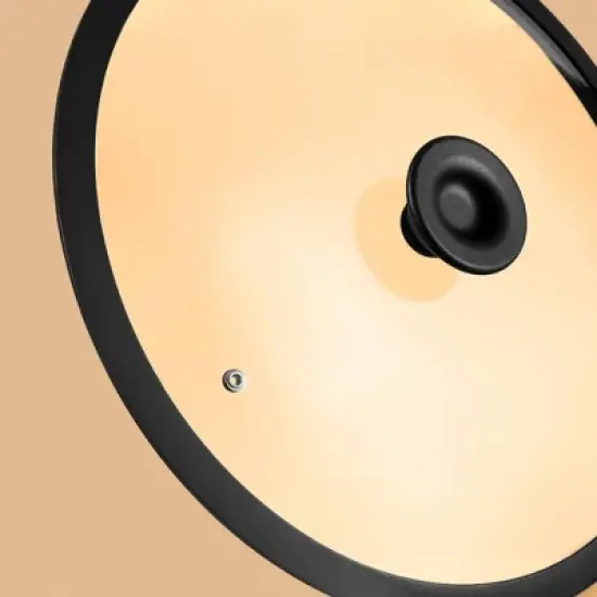 Meyer Accent Series 12.75" Hard Anodized Nonstick Induction Stir Fry Wok with Helper Handle and Glass Lid Matte Black image {6}