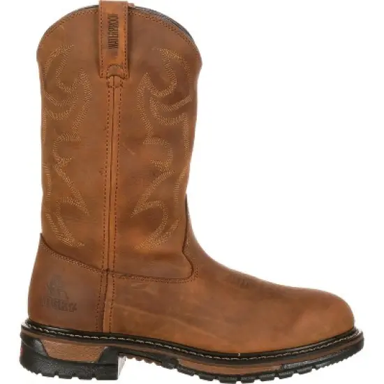 Men's Brown Rocky Original Ride Branson Roper Waterproof Western Boots Size 7(Wide) image {6}