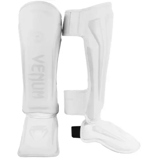 Venum Elite Lightweight Standup Protective MMA Shin Guards - White/White image {3}