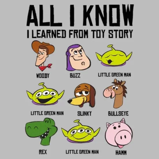 Men's Toy Story All I Know Are Characters T-Shirt image {1}
