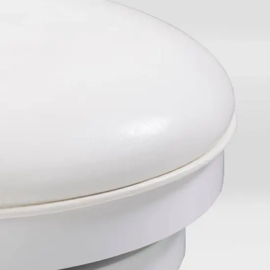 Set of 2 Woodgrove Faux Leather Swivel Barstools White - CorLiving image {4}