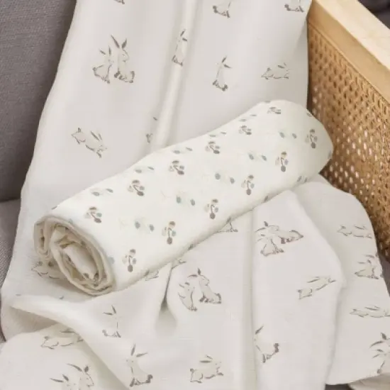 Crane Baby Organic Muslin Swaddle Blanket image {11}