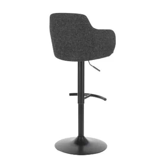 Set of 2 Boyne Industrial Upholstered Barstools Dark Gray - LumiSource image {2}