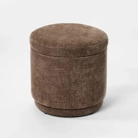 Swivel Storage Ottoman Brown - Threshold&trade; designed with Studio McGee image {2}