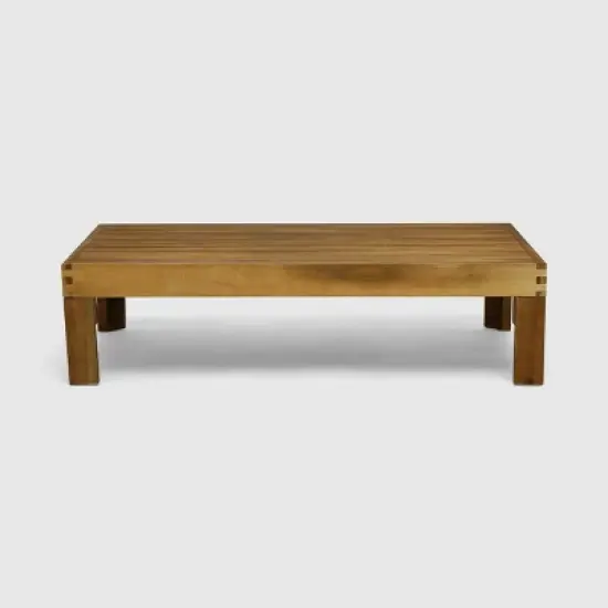 Cambridge 5pc Acacia Wood Sofa Set Teak/Dark Teal- Christopher Knight Home image {4}