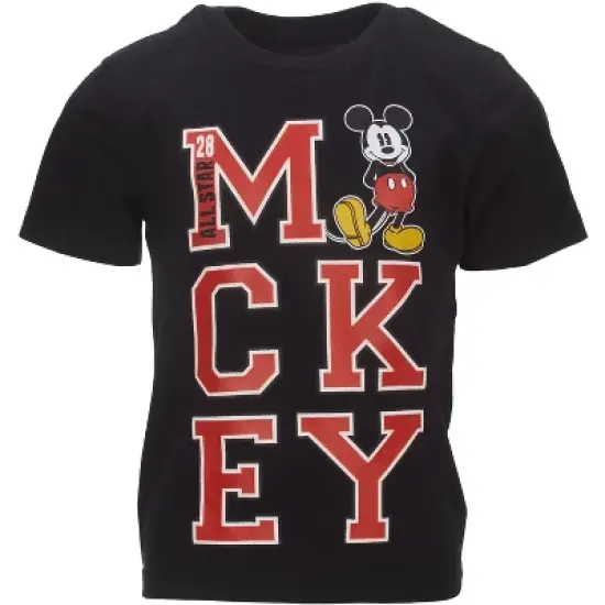 Disney Mickey Mouse Toddler Boys 3 Pack Graphic T-Shirt White/ Red/ Black  image {1}