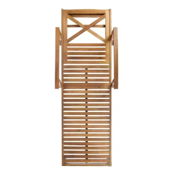 Perla 3pc Outdoor Acacia Wood Chaise Lounge Set with Cushions - Teak/Orange - Christopher Knight Home image {7}