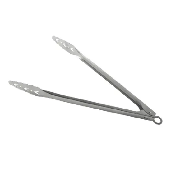 Kuhn Rikon Locking BBQ Tongs, 17.5-Inch, Stainless Steel image {1}