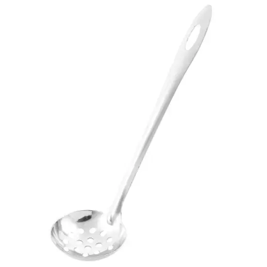 Unique Bargains Kitchenware Stainless Steel Slotted Ladle Spoon Silver Tone 9.3'' Length image {3}
