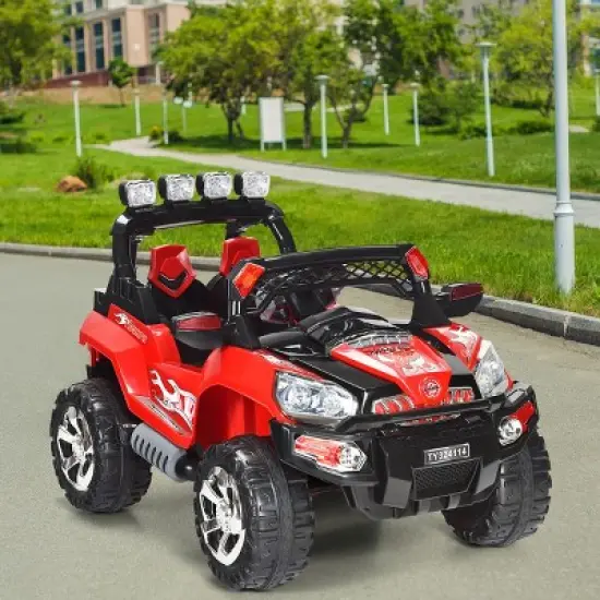Costway 12V Kids Ride On Truck Car SUV MP3 RC Remote Control with LED Lights Music image {3}